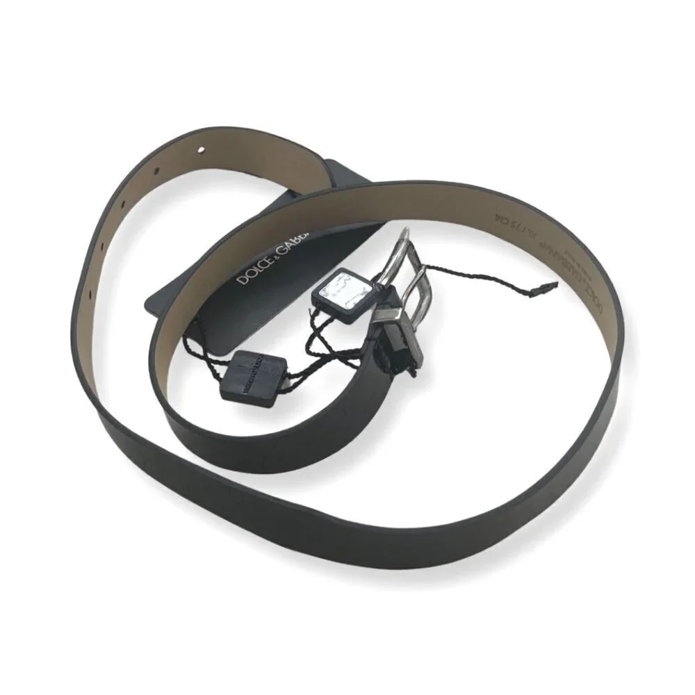 Dolce & Gabbana black patent boys belt size XL
